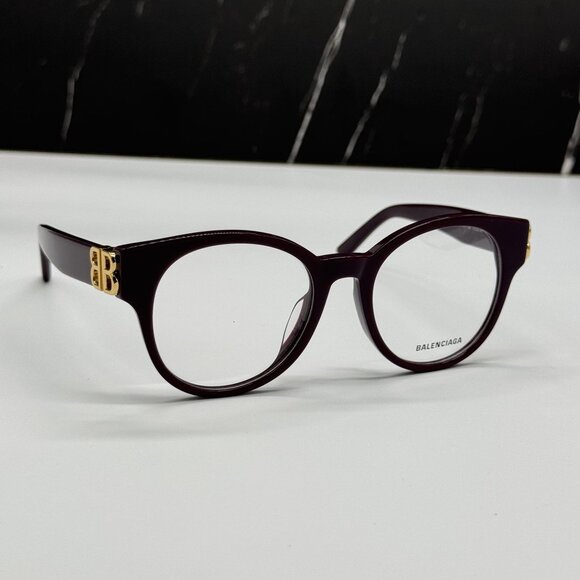 NEW BALENCIAGA BB0173O 003 VIOLET WOMEN EYEGLASSES BALENCIAGA - Picture 7 of 10